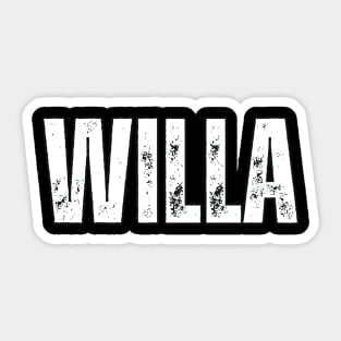 Willa Name Gift Birthday Holiday Anniversary Sticker